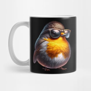 American Robin Wearing Sunglasses Mug